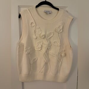 And Other Stories Flower Appliqué Vest, L
